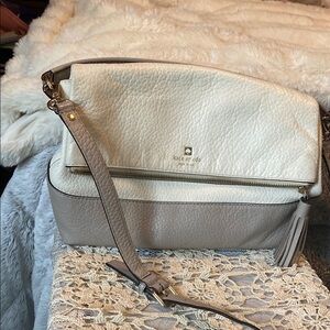 Kate Spade Cream and Gray Crossbody Bag